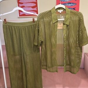 Blu Pepper Olive Sheer Ensemble